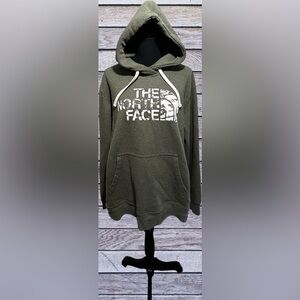 Men's The North Face Green Pullover Hoodie | L |
